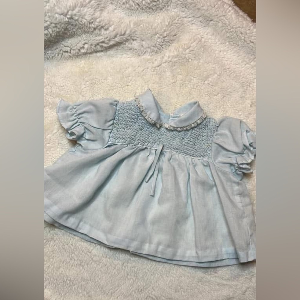 VTG • Blue Smocked Dress